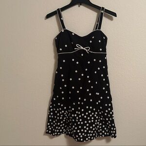 R&K Black and White Polka Dot Mini Dress